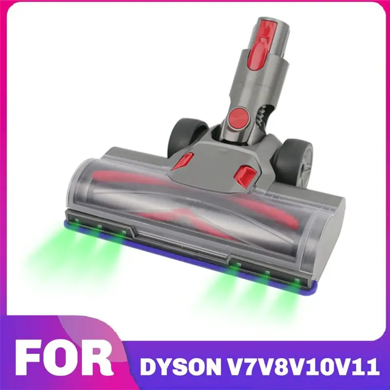 A40Z-For Dyson V7V8V10V11 Vacuum Cleaner Electric Direct Dirve Vacuum Head Bristle Roller Brush Head Parts With Green LED