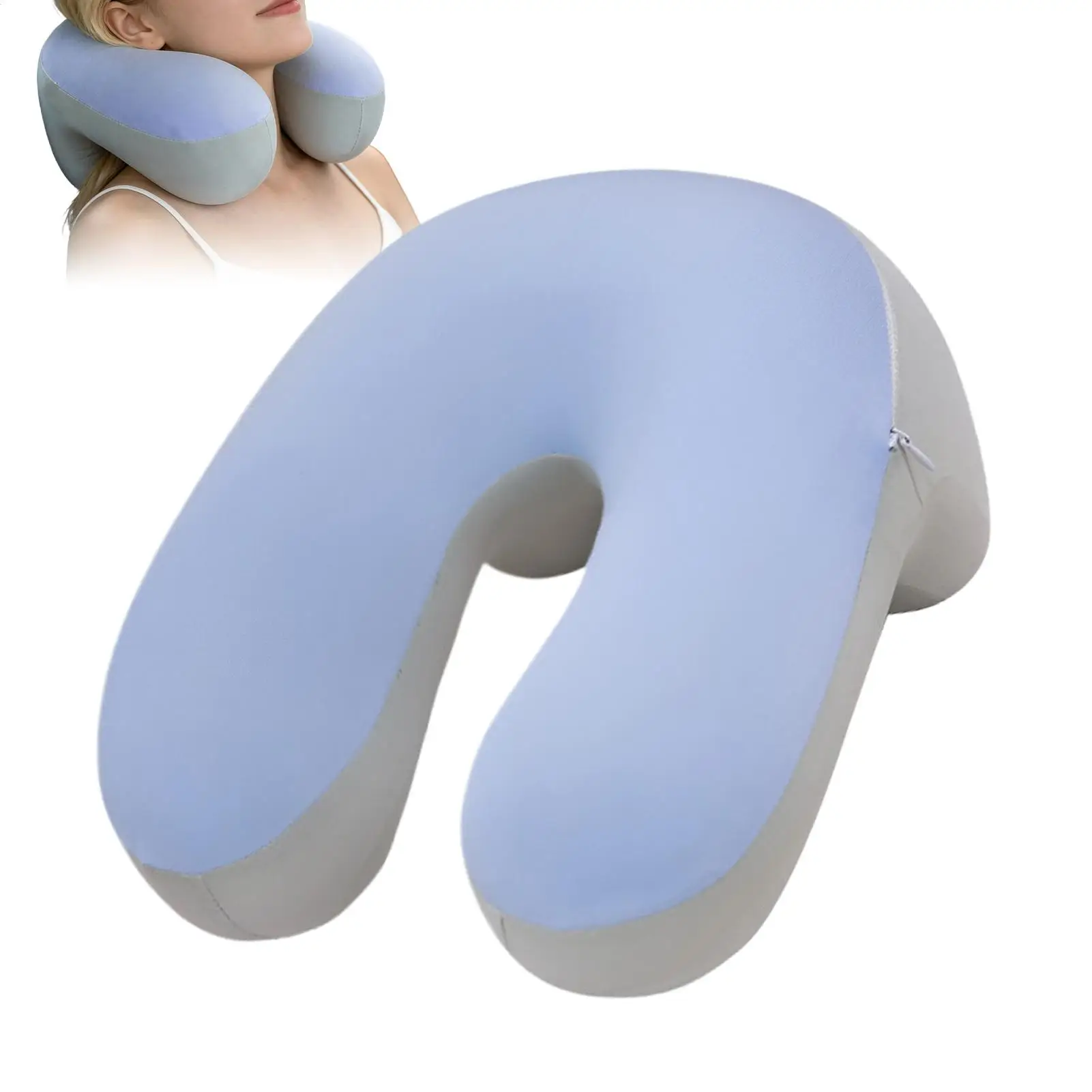 Travel Neck Pillow Memory Foam Removable U Shape Washable Portable Plane Neck Pillow for Travel Airplane Train Commuting Driving