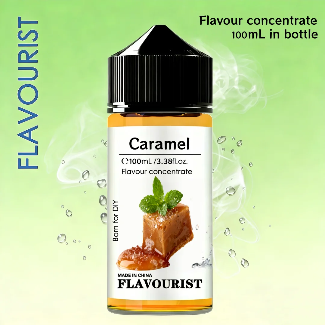 Concentrado de Sabor a Caramelo FLAVOURIST, Solubilidad en Agua, el MEJOR Aditivo Líquido con Sabor a Caramelo