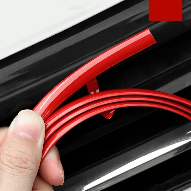 Car Door And Window Protection Strip Car Door Decoration Strip Body Anti-collision Strip 3M/5M Car Bumper Red Decoration Strip