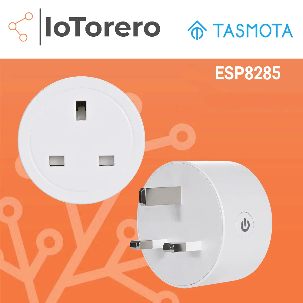IoTorero Tasmota MQTT ESP8285 UK Plug Consumption Monitoring 13A Works With Home Assistant