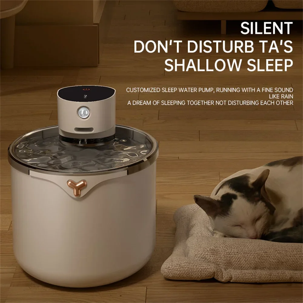 

2.5L Wireless Charging Sensor Induction Cat Dog Drinking Fountain Automatic Dinsper 5V Pet Drinking Large Capacity Water Bowl