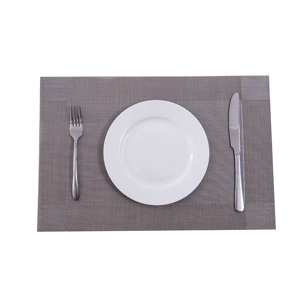 Manteles Individuales con marco de imagen Diagonal, tapete de mesa impermeable resistente al calor de PVC, decoración para comedor, hogar, Hotel, restaurante, 8 Uds.