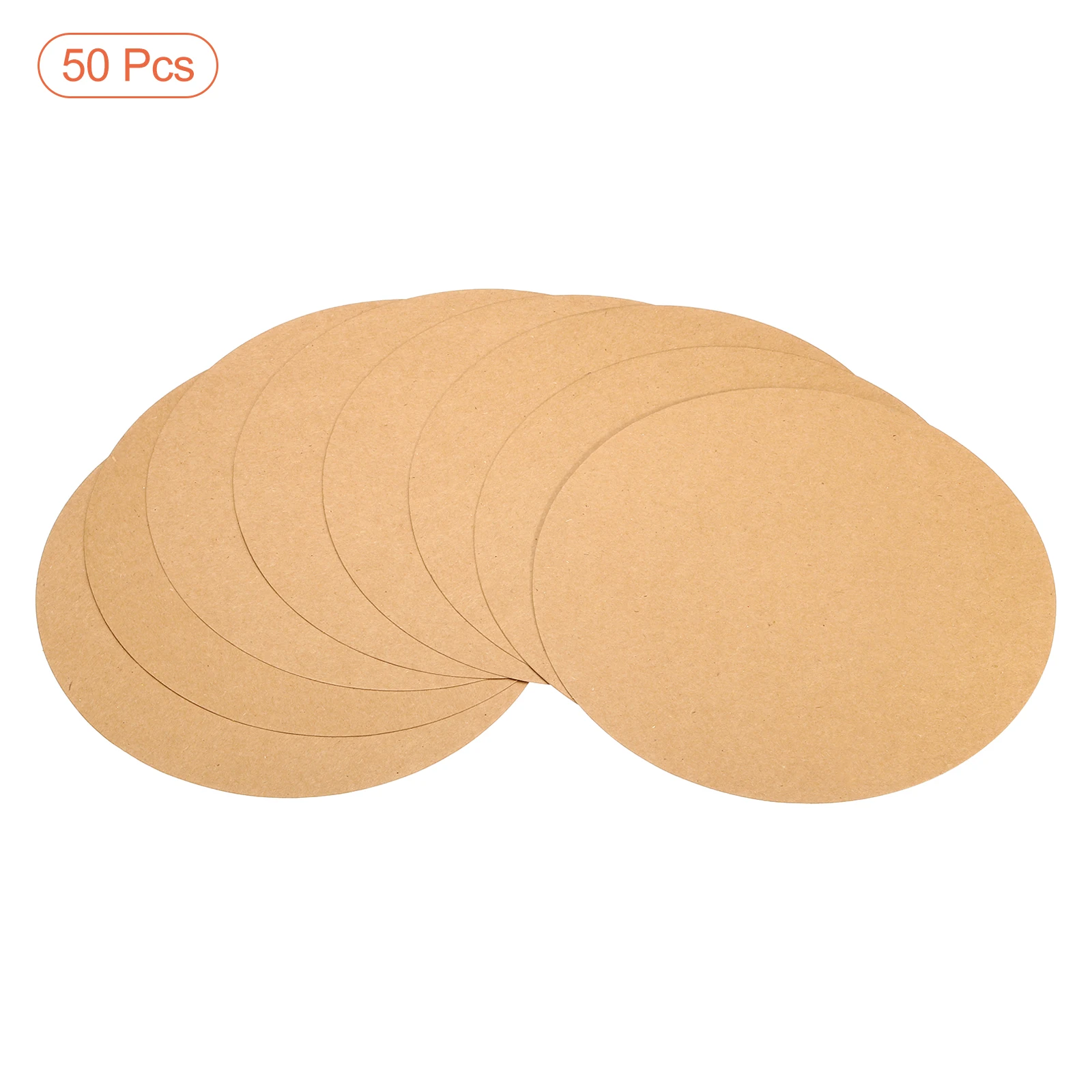 50Pcs 0.3mm Thick Round Cardboard Paper Blank Disc Circles Slices for Party Decorations DIY Craft Arts Drawing Painting Writing