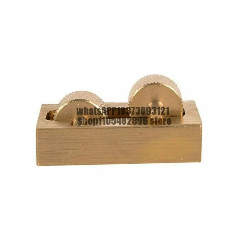 Leather Brass Hand Sewing Tools Edge Rollers Craft Diy Oil Painting Box Copper + 2 Roller Brass DIY Hand Sewing Set