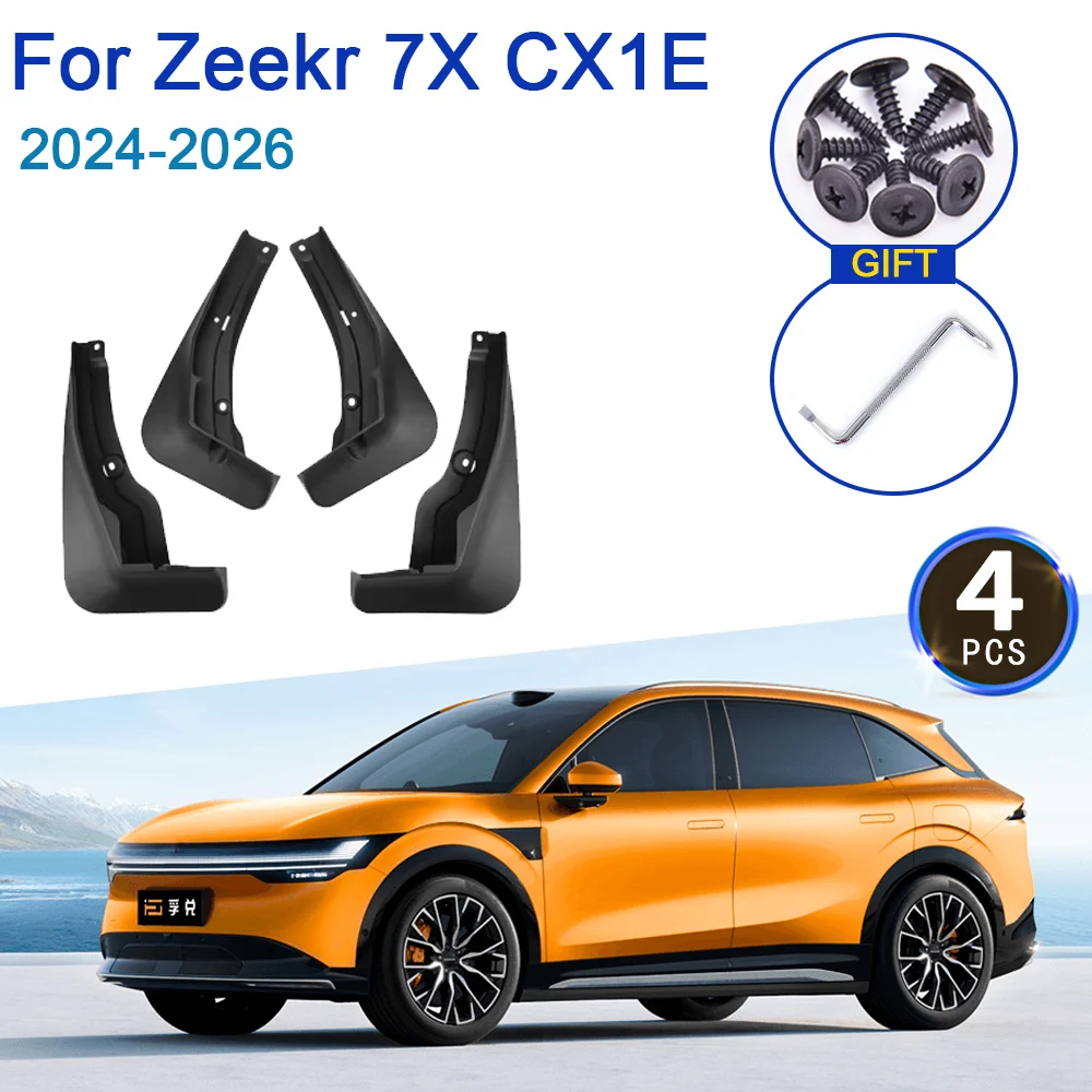 

Car Fenders For Zeekr 7X Accessories 2025 CX1E 2024 2026 Auto Mudflaps Mud Splash Guards Mudguards Mudflap Anti-Scratch Bodykits
