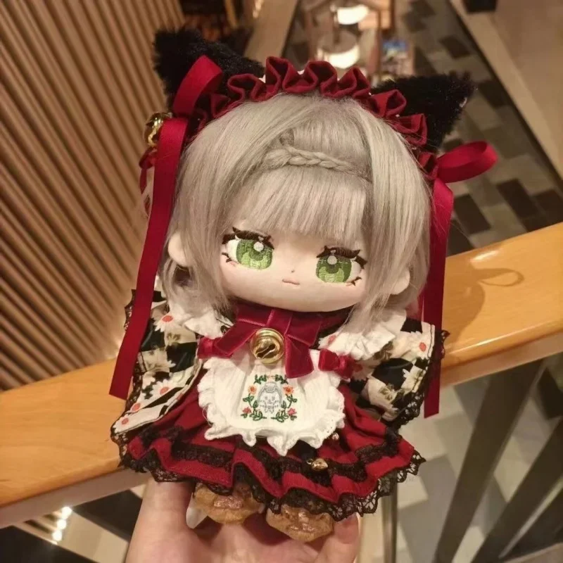 20cm jogo genshin impacto noel anime noelle corpo nu boneca de pelúcia brinquedos para crianças macio recheado vestir-se algodão boneca presente natal