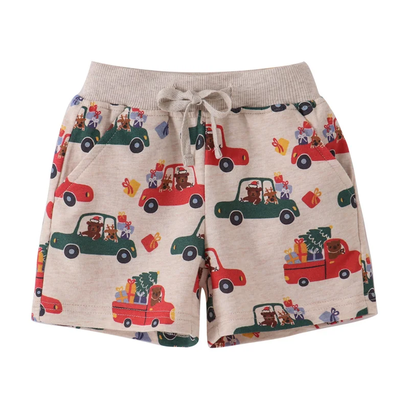 

Jumping Meters 2-7T New Arrival Cars Baby Shorts Summer Drawstring Toddler Short Pants Hot Selling Boys Girls Clothing Pants