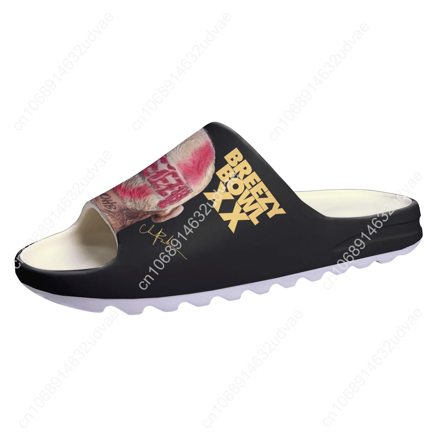 Chris Brown Custom Made Soft Sole Sllipers Home Clogs Step On Water Shoes Mens Womens Teenager Bathroom Beach Step In Slliper