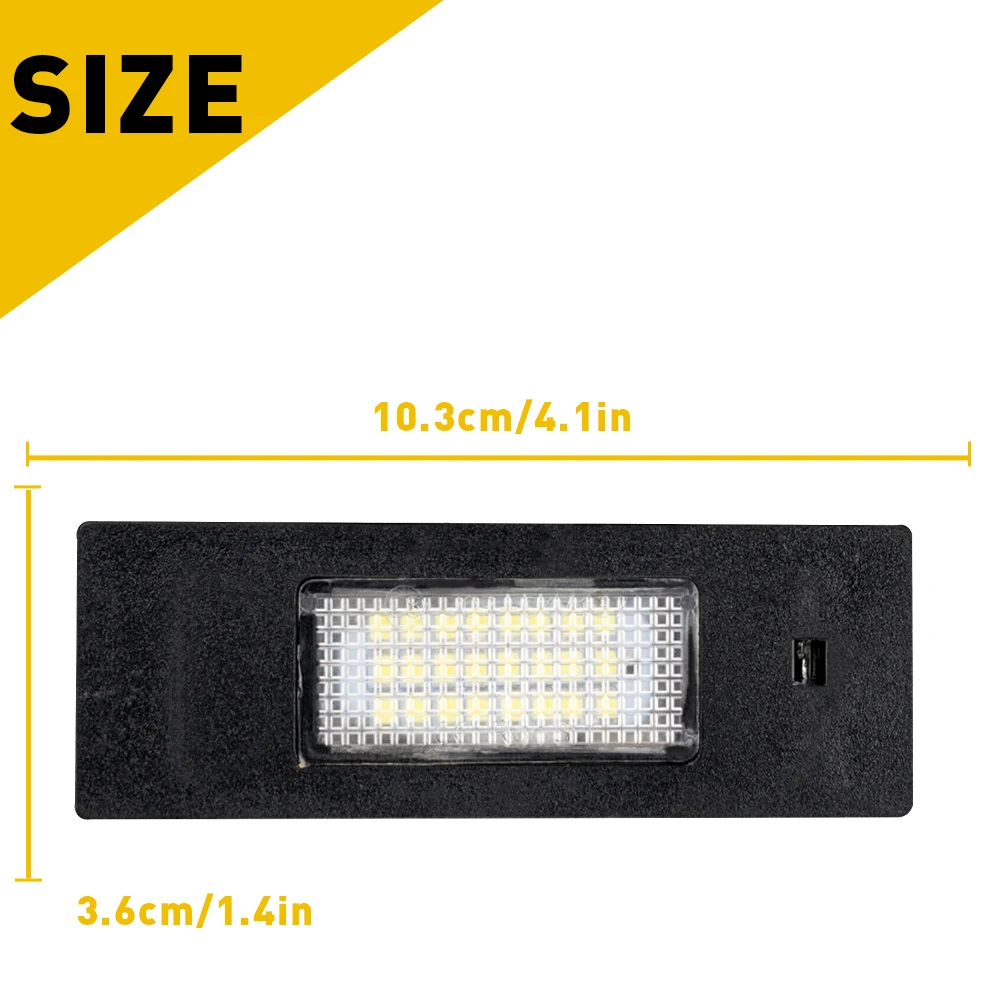 AUXITO 2Pcs LED Car License Number Plate Light CANBUS No Error 12V for BMW Series 1 Z E81 E87 E63 E64 E85 E86 F12 F13 F21 E89 Z4