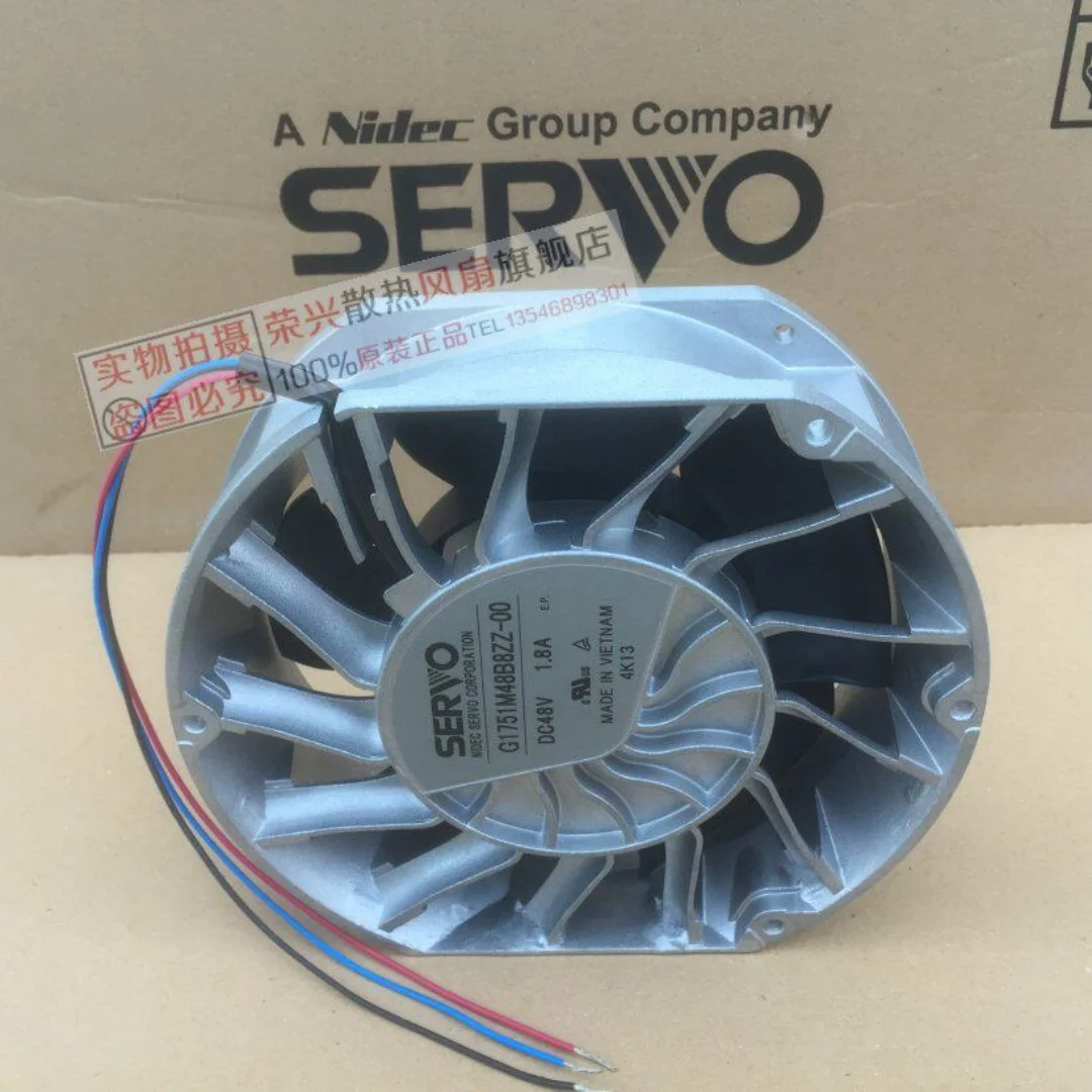 SERVO G1751M48B8ZZ-00 Server Cooling Fan DC 48V 1.80A 172x150x51mm 3-Wire