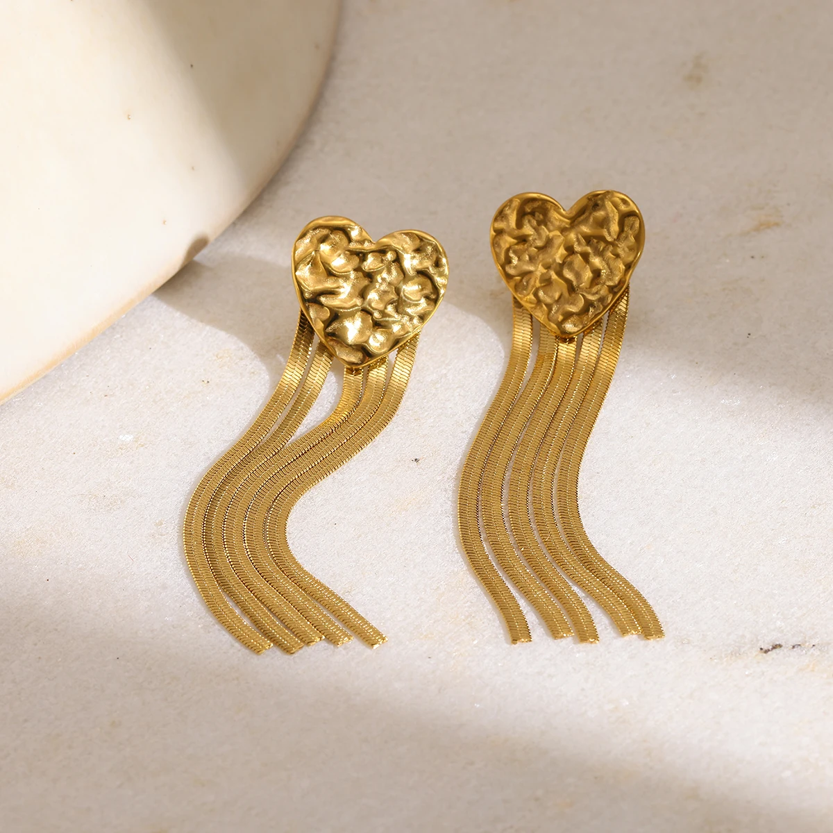 

Fashion Stainless Steel Long Pendant Tassel Drop Earrings for Women Gold Star Heart Shape Dangle Earring Jewelry for Party Gifts