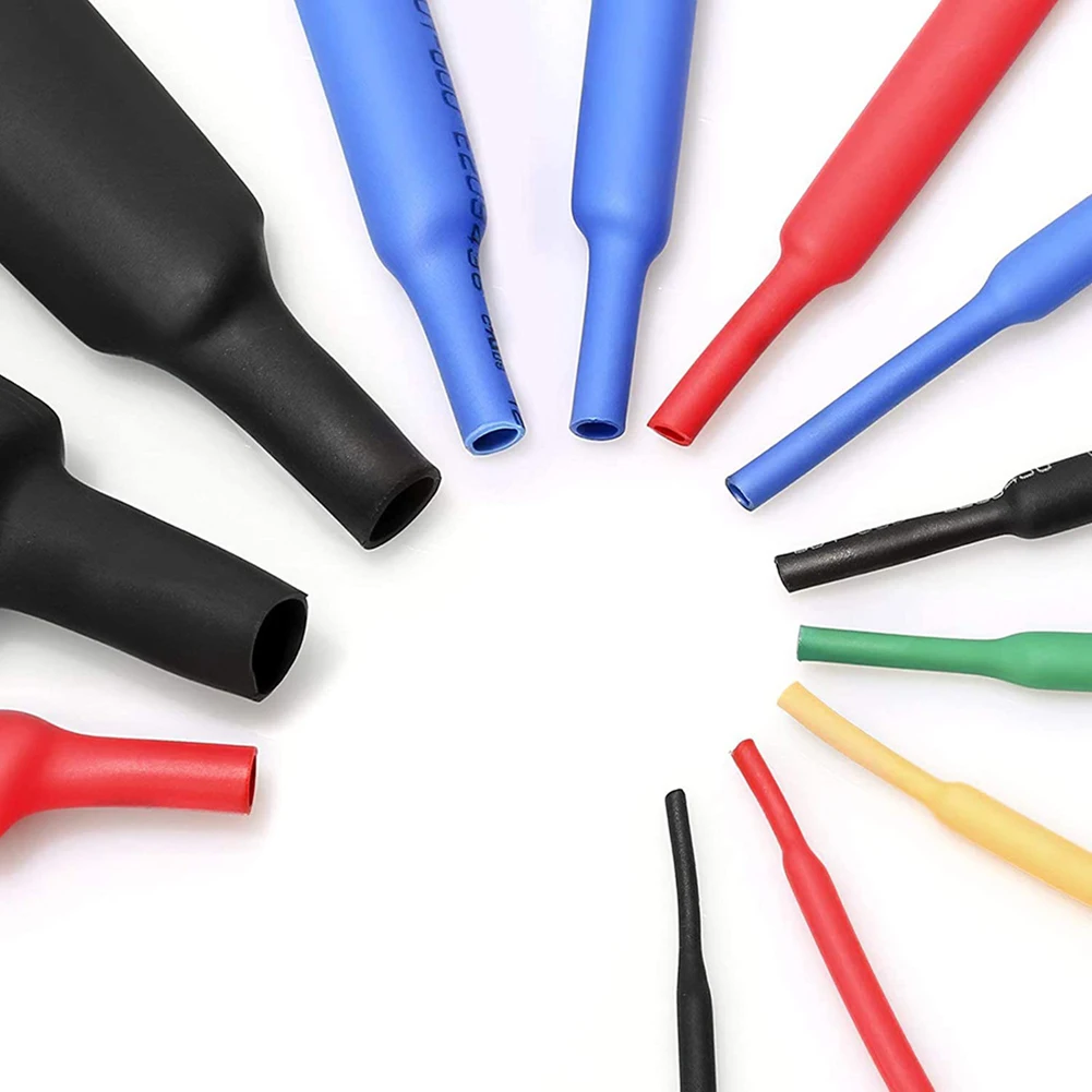 164 Pieces Heat Shrink Tube Set 2:1 Shrink Ratio Polyolefin Wire Wrap Assortment 5 Colors 8 Sizes For DIY Electrical Repair