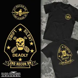 Usmc United States Marine Corps 2Nd Recon Reconnaissance Battalion T-Shirt Men Summer Round Neck Men'S T Shirt  Casual Tees