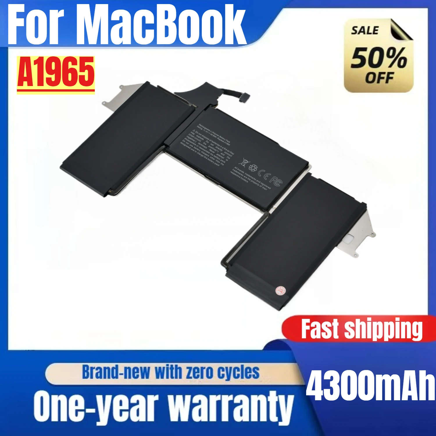 

Аккумулятор для ноутбука A1965 для MacBook Air 13 "A1932/A2179 2018-2019, аккумулятор большой емкости, высококачественная сменная батарея