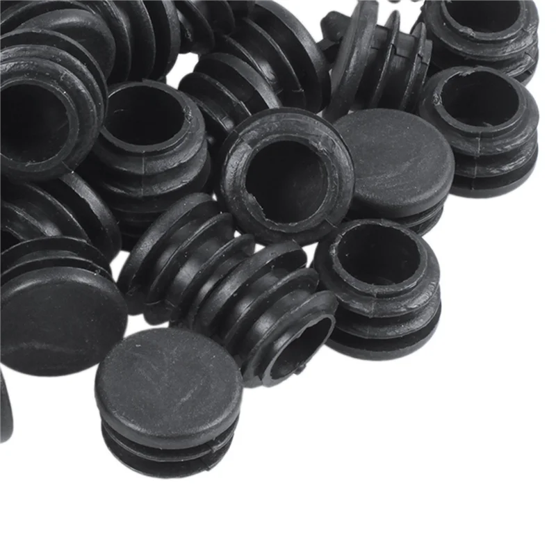 AT02-Plastic Round Cap Chair Table Legs Ribbed Tube Insert 22Mm Dia 500 Pcs