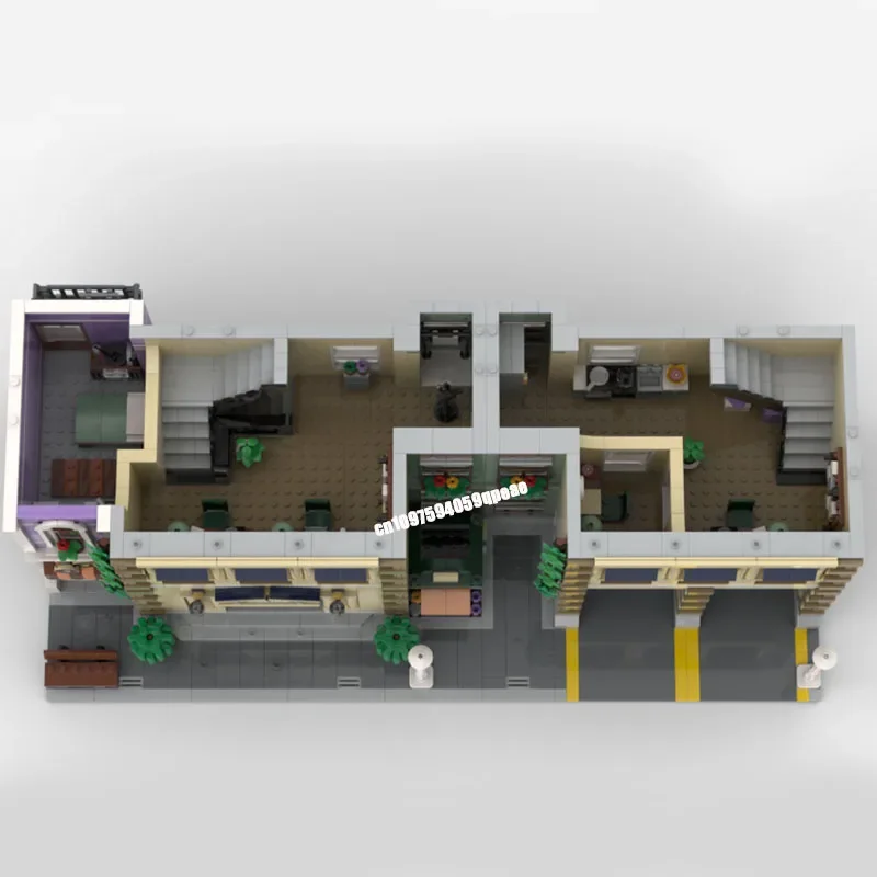 Nieuwe 5321 Stuks Stad Hot Selling Street View Moc Modulaire Politiebureau Model Custom Puzzel Creatieve Ideeën Kinderen Speelgoed Verjaardagscadeau