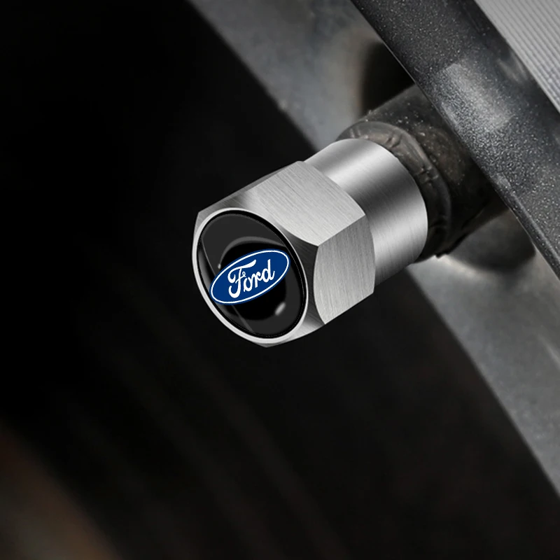 4 개/대 자동차 바퀴 타이어 밸브 캡 금속 줄기 커버 포드 탈출 Kuga Mondeo E... - 3