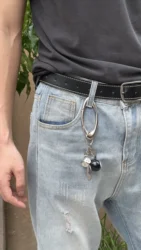Fashion Metal Keychain Black 8 Lucky Dice Beer Bottle Opener Unisex Mountaineering Buckle
