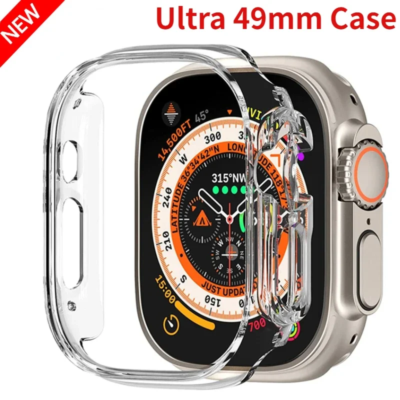 360 Full Coverage Case for Apple Watch Ultra 3/2/1 49mm Screen Protector Cover for IWatch Ultra 49mm TPU Bumper Case Protective
