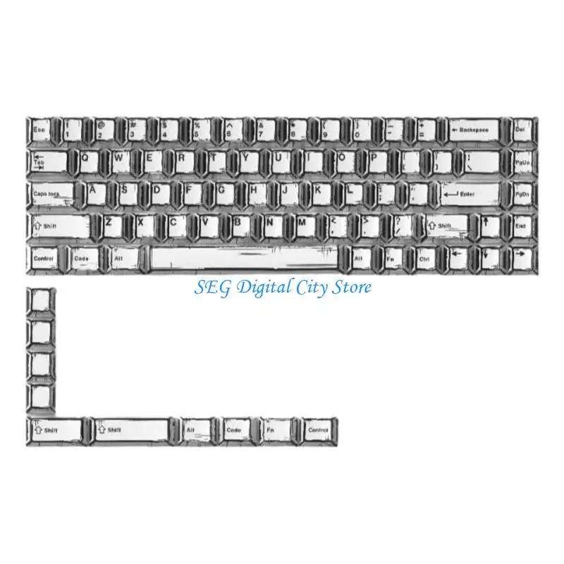 

U75B 78Keys Original Profile Dye Sublimations PBT Palette Mixed Lights BOWs Keycap for Mechanic