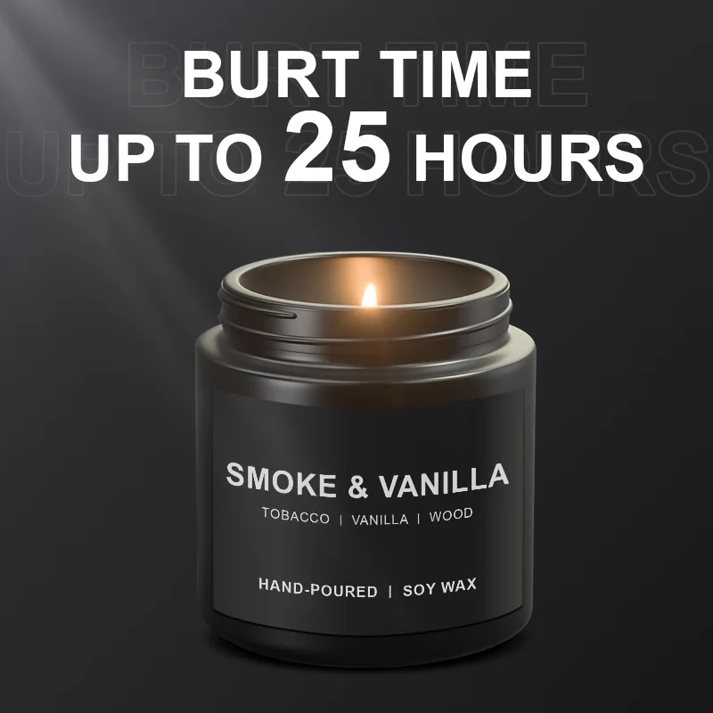هدية لشموع العلاج العطري الدخاني والفانيليا للرجال، مجموعة شموع رجالية، شموع عطرية منزلية، هدايا رجالية، مجموعة واحدة أو 4 قطع #2