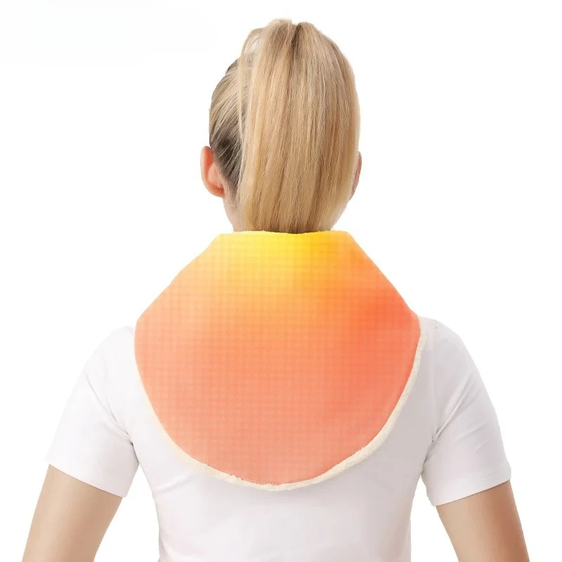 

Heated Neck Shoulder Shawl USB-Powered Cervical Relief Warm Therapy Soft Plush Fabric Back Soreness Ease Home Office Use Unisex