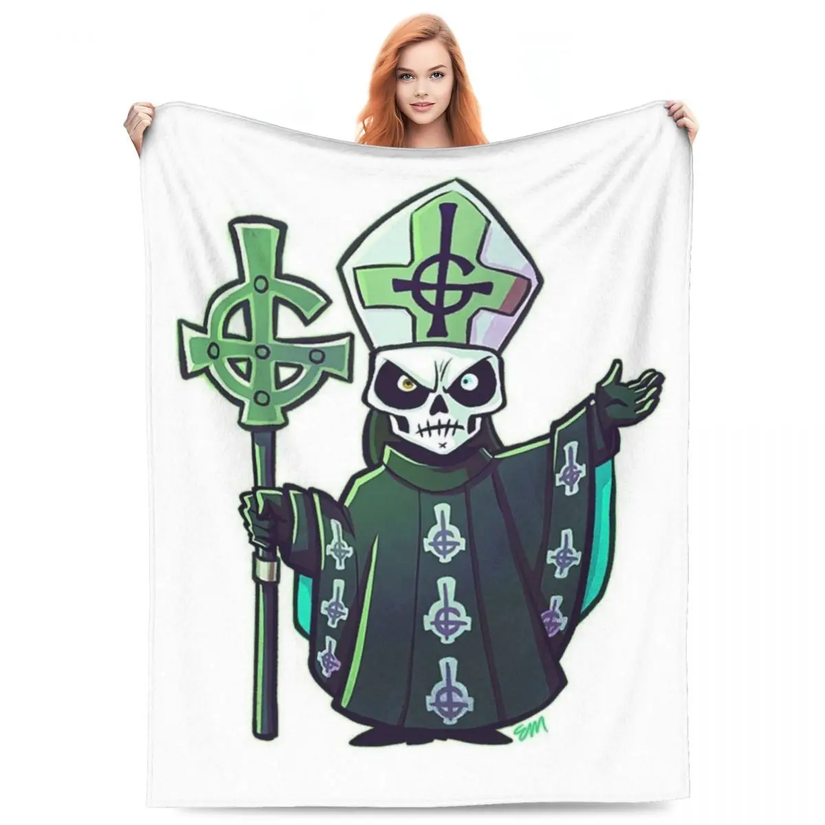 

Rock Band Ghost BC Blanket Fleece Sofa Throw Blanket Super Soft Throw Blankets for Couch Bedding Office Throws Bedspread Quilt