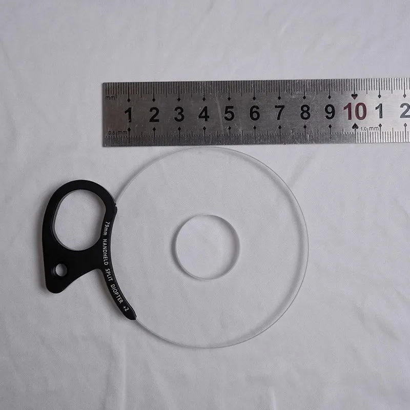 ديوبتر منقسم محمول باليد بمقبض للعدسات ، فلتر إبداعي ، جوفاء مركزية ، محيط شفاف ، محيط ضبابي افتراضي ، 79