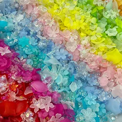 50/100G/lot matte plated colored ab petals leaf color mixing DIY earrings hair accessories accessories acrylic loose beads