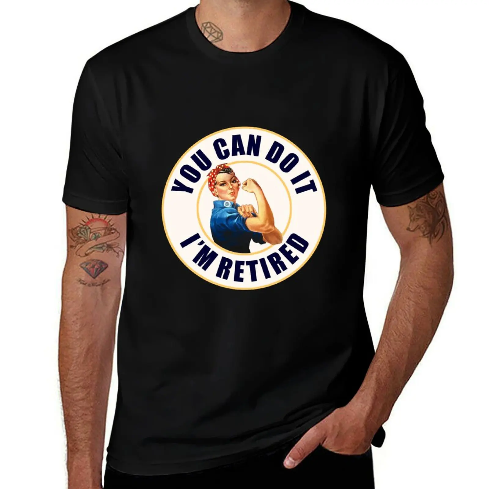 

Retired Rosie the Riveter T-Shirt Industrial Work Tee Shirt