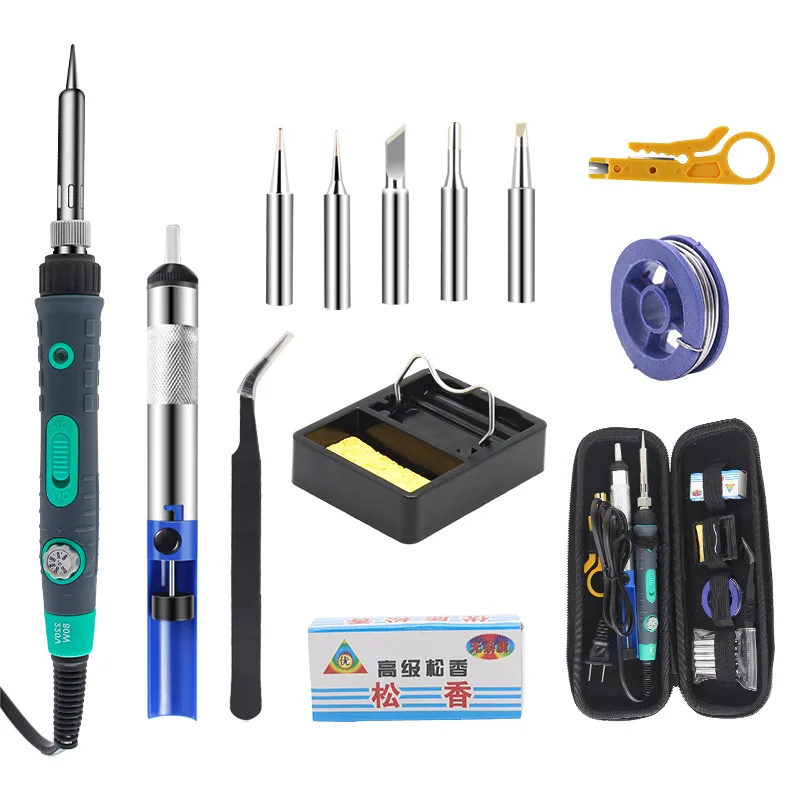 80W with Light Display with Switch Electric Soldering Iron Welding Combination Set 13 Pieces Mini Kit