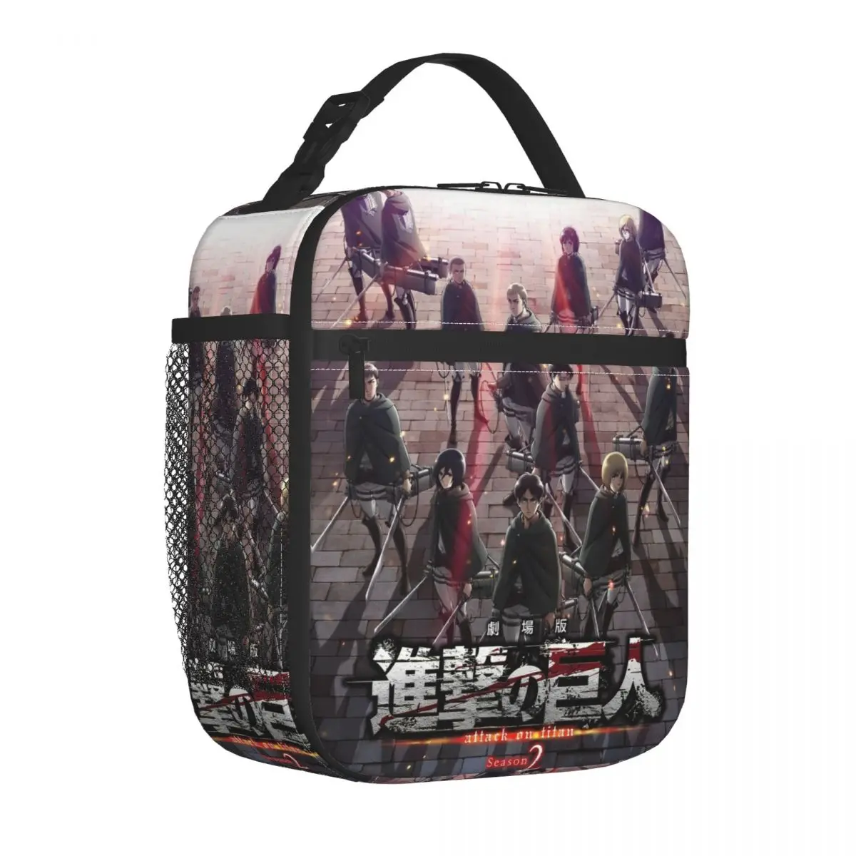 Attack On Titan Insulated Lunch Bags Cooler Bag  Lunch Container Shingeki no kyojin High Capacity Tote Lunch Box Bento Pouch