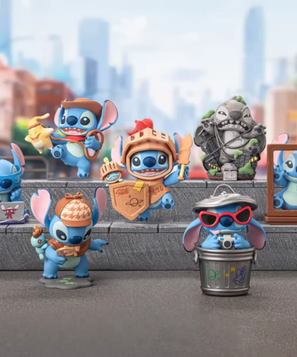 New Stitch City Adventure Series Blind Box Figurines Cartoon Character Doll Model Decoration Collection Toys Gift