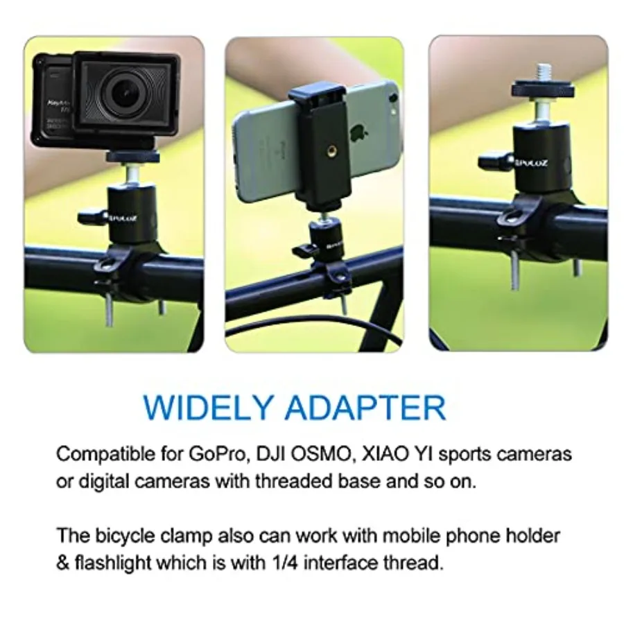 Uchwyt kierownicy PULUZ do kamery GoPro, motocyklowy uchwyt rowerowy, aluminiowy adapter do kamery rowerowej, uchwyt do GoPro Hero 12 11