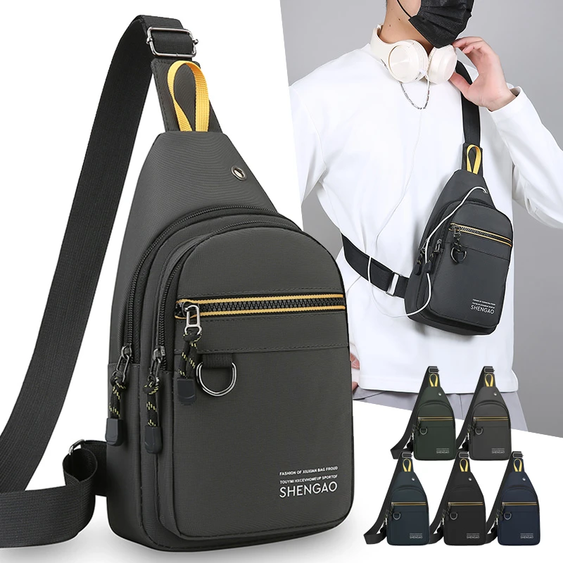 

Men's new style crossbody bag, business casual men's bag, sports backpack, trendy single shoulder bag, oxford cloth, thick and d