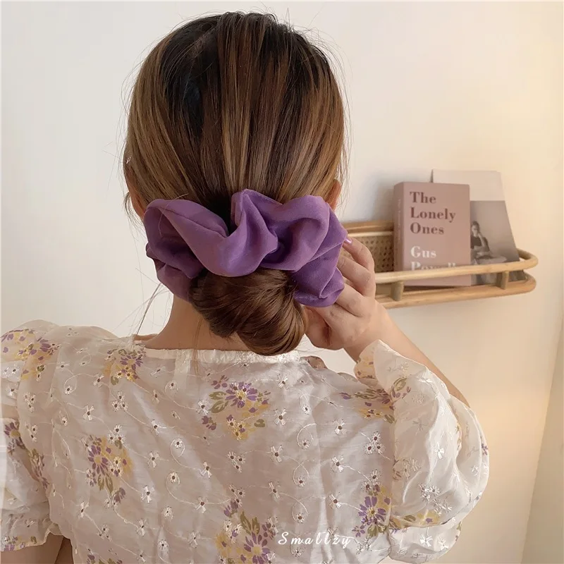 Korean Simple Temperamental Girl Gentle Hair Accessories Vintage Purple Bow Ribbon Grip Factory Wholesale