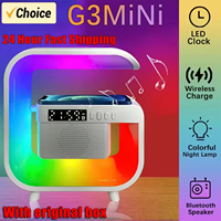 25 New Multifunctional Bluetooth Speaker For Xiaomi With RGB Desk Light And Alarm Clock And Colored Night Light Wireles Charger