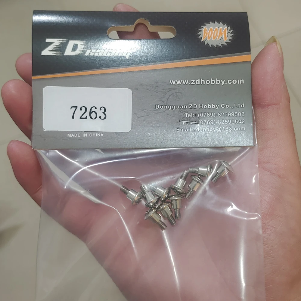 ZD Racing 1/8 08425 08426 08427 08428 1/10 10421-S 10427S 9106S 9102 DBX-10 DBX10 RC Car Metal M3*4.1 Steering Screw 7263