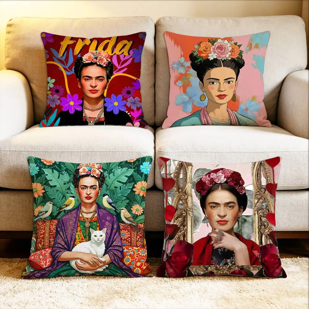 

F-FridaS-S K-Kahlo art Various Sizes Square Pillow Case For Car Home Bedchamber Decor