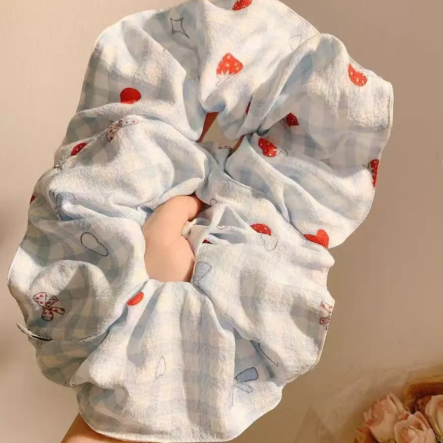 

2026 New Early Spring Korean Lace Ruffled Double Layer Elastic Scrunchy Set for Women Hair Accessory Premium Portable