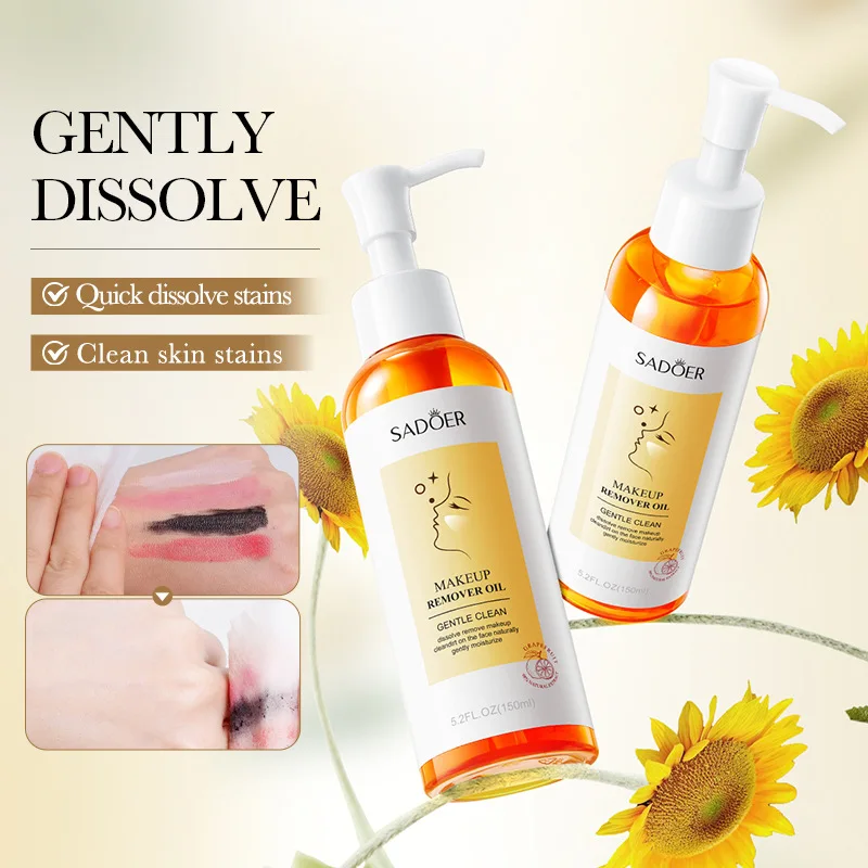SADOER Soft Cleansing Grapefruit Remover Oil Gently Dissolves Cosmetics, Easily Removes Skin Oils and Dirt To Keep Skin Clean