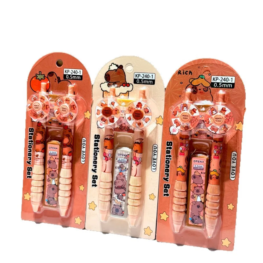 مجموعة أقلام رصاص دوارة من كاربي، مستوى مظهر عالٍ، قلم رصاص أوتوماتيكي، ممحاة من الرصاص، أدوات مكتبية لتخفيف الضغط