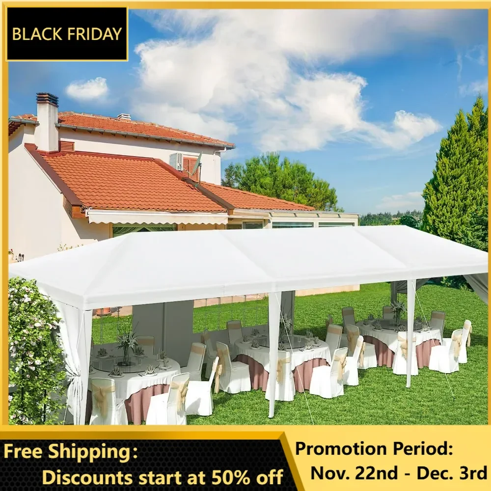 Outdoor Canopy, Tent Patio Camping Heavy Duty Gazebo Shelter Party Wedding with Side Removable Walls, Waterproof Shelter, Canopy