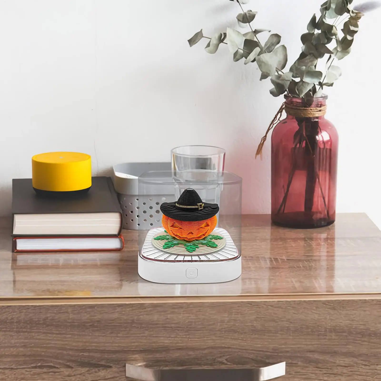 

3D-календарь 2036, настольная скульптура из тыквы, художественный календарь, декоративный блокнот со светодиодной подсветкой для приемных, офиса