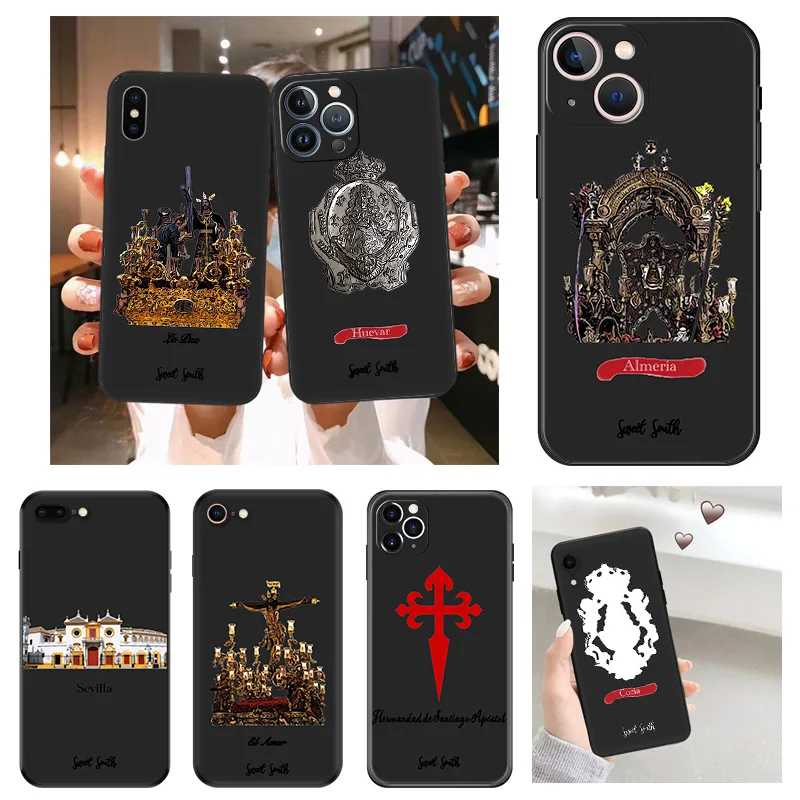 Anti-Drop Soft Phone Case For iphone 16Plus 11 12 13 Mini 14 15 16 Pro XS Max XR 7 8 Plus 16Pro Virgin Mary Jesus Church Cover