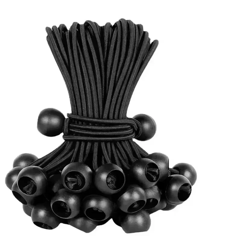 20 قطعة بنجي الكرة الأقمشة قماش القماش المشمع سارية العلم العلاقات الحبل ينتهي حبل مرن الدانتيل الثابتة قارب القطب التخييم خيمة اكسسوارات #4