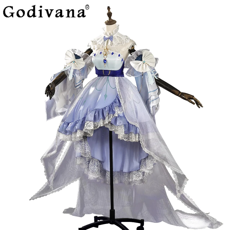 زهرة الزواج تأثيري لعبة فستان المرأة ثنائي الأبعاد لوليتا فستان الأميرة فستان الزفاف الإناث لعيد الميلاد عيد الهالوين