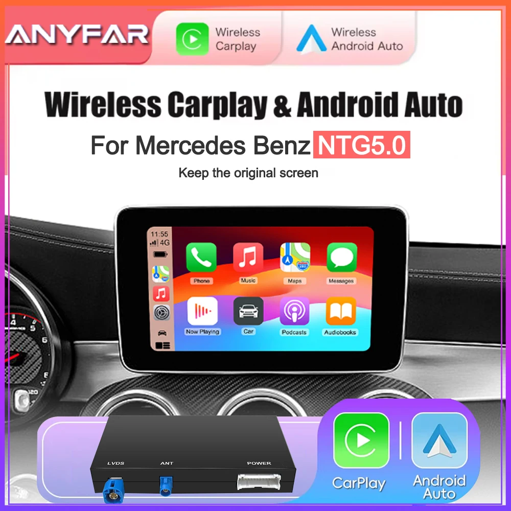Drahtloses Android Auto für Mercedes Benz S-Klasse W222 NTG5.0 Carplay-Schnittstelle Mirror Link AirPlay