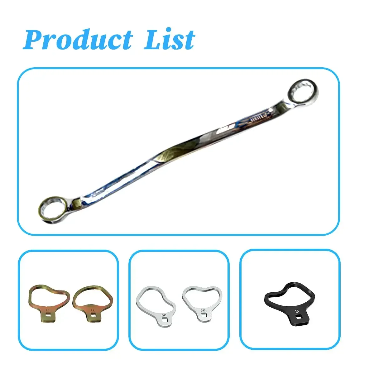 For Chevrolet GMC 41620 6PCS Wheel Alignment Caster Camber Adjustment Kit 21mm 24mm Holding Wrench